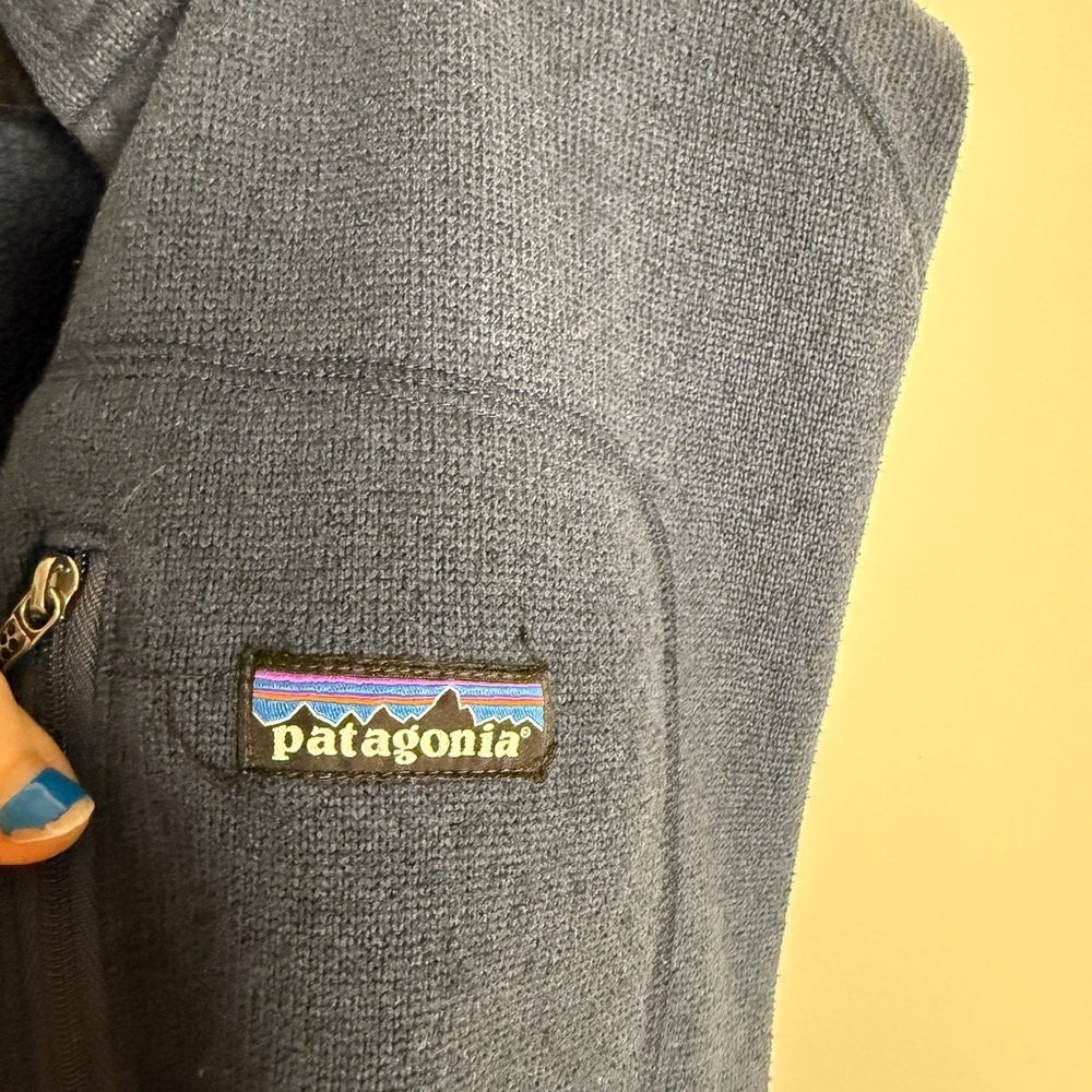 Patagonia Size XL Men's‎ Better Sweater Knit Zip Fleece Lined Vest in Navy Blue - Picture 3 of 5